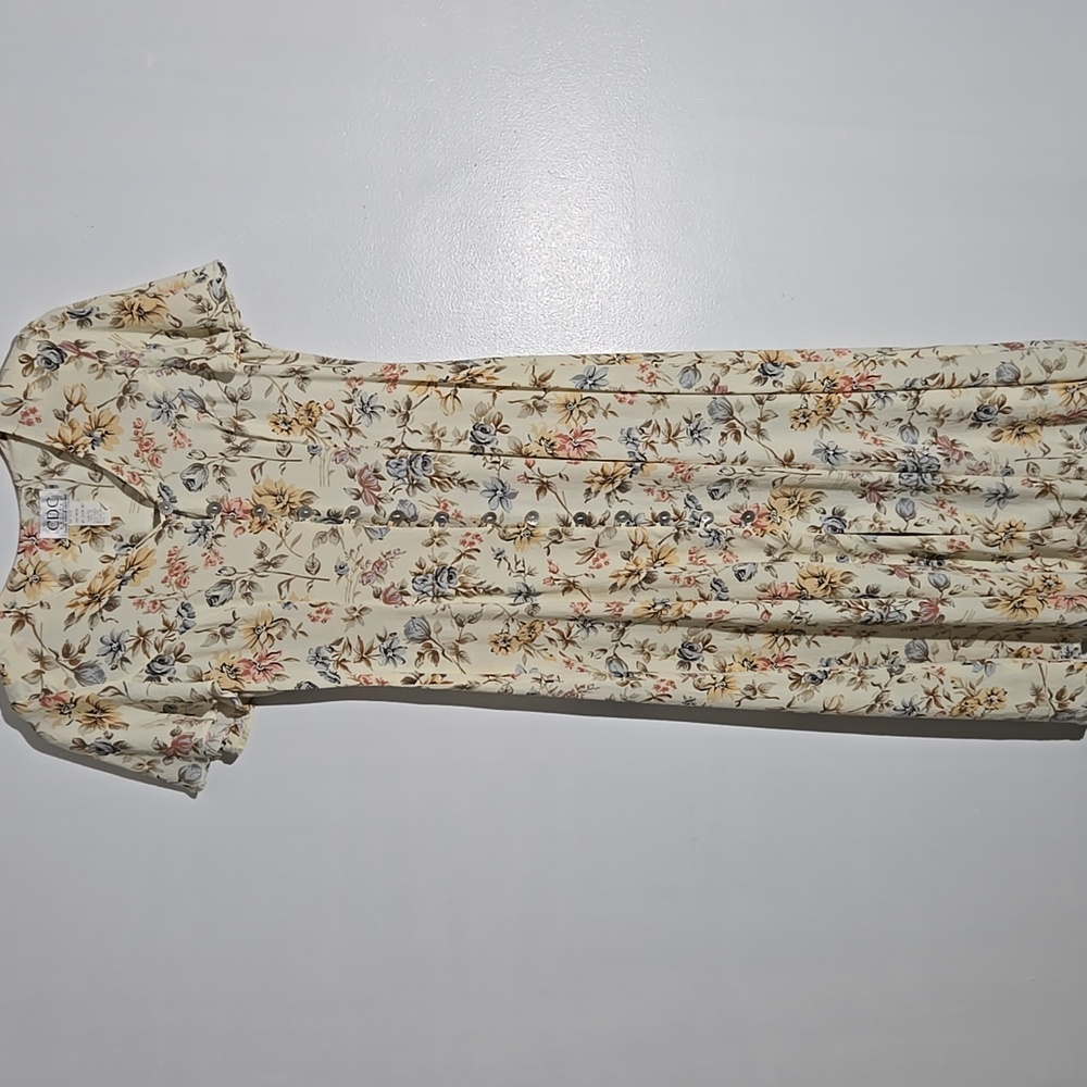 Vintage CDC Petites Caren Desiree Co. Floral Button Down Cottagecore Dress-8